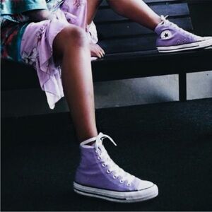 New Converse Chuck Taylor All Star high top Sneakers purple converse shoes